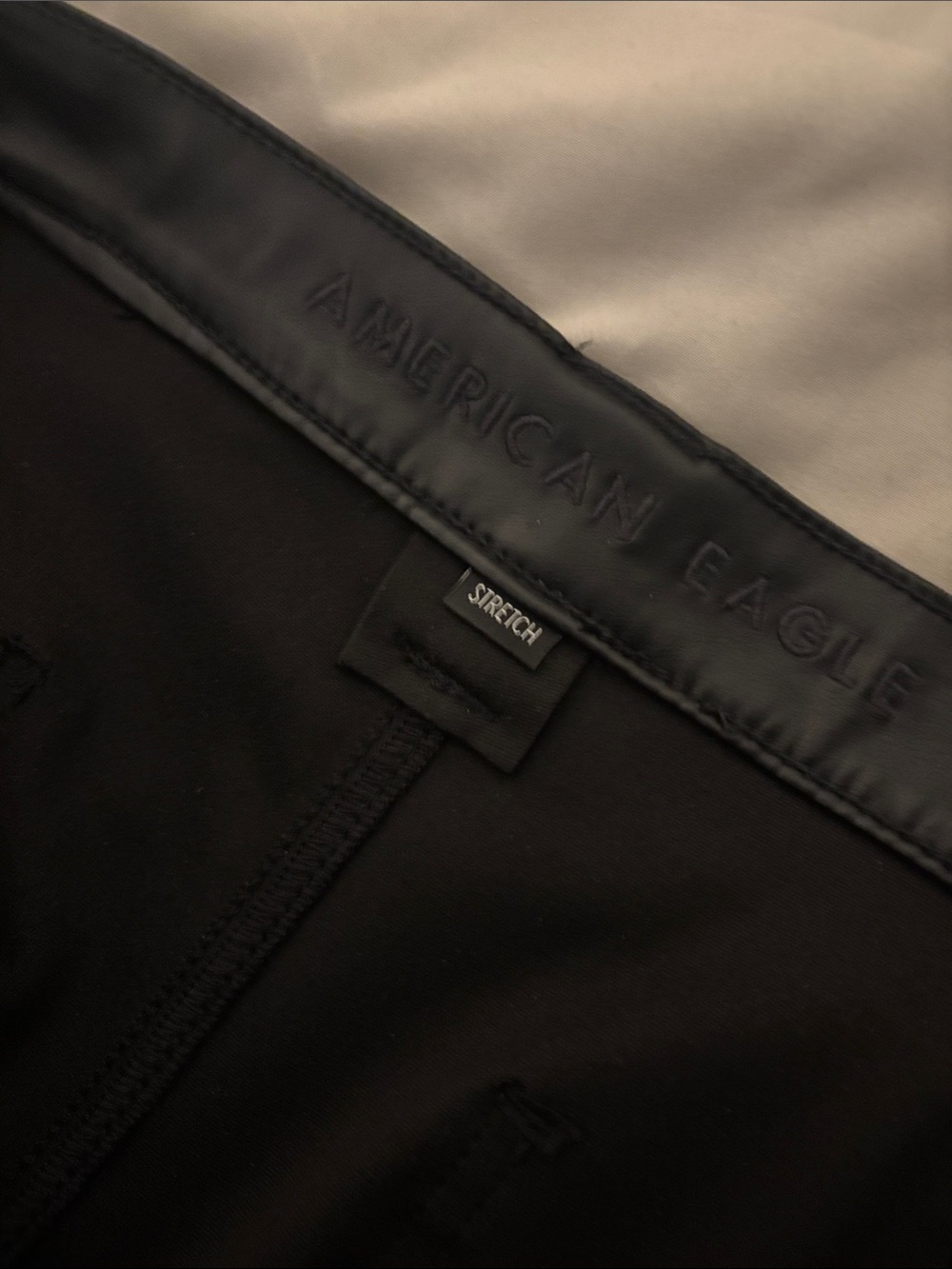 Womens Black Faux Leather Cargo Pants - Picture 3 of 4